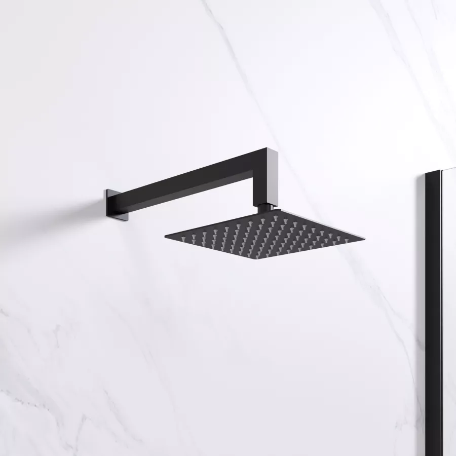 Adattatore A Gomito Per Doccia 45° In Ottone Massiccio – Nero Opaco, Filetto G1/2 Femmina/Maschio, Per Soffione E Braccio Doccia, Con Nastro Teflon E Rondella - 3