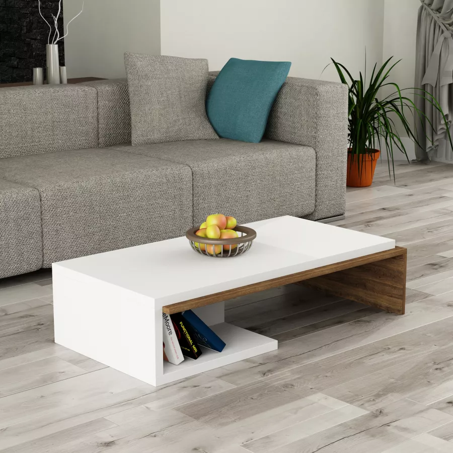 UYSELA Home Arredamento Tavolino 75x50x33.5 cm in Legno di Pino Solido