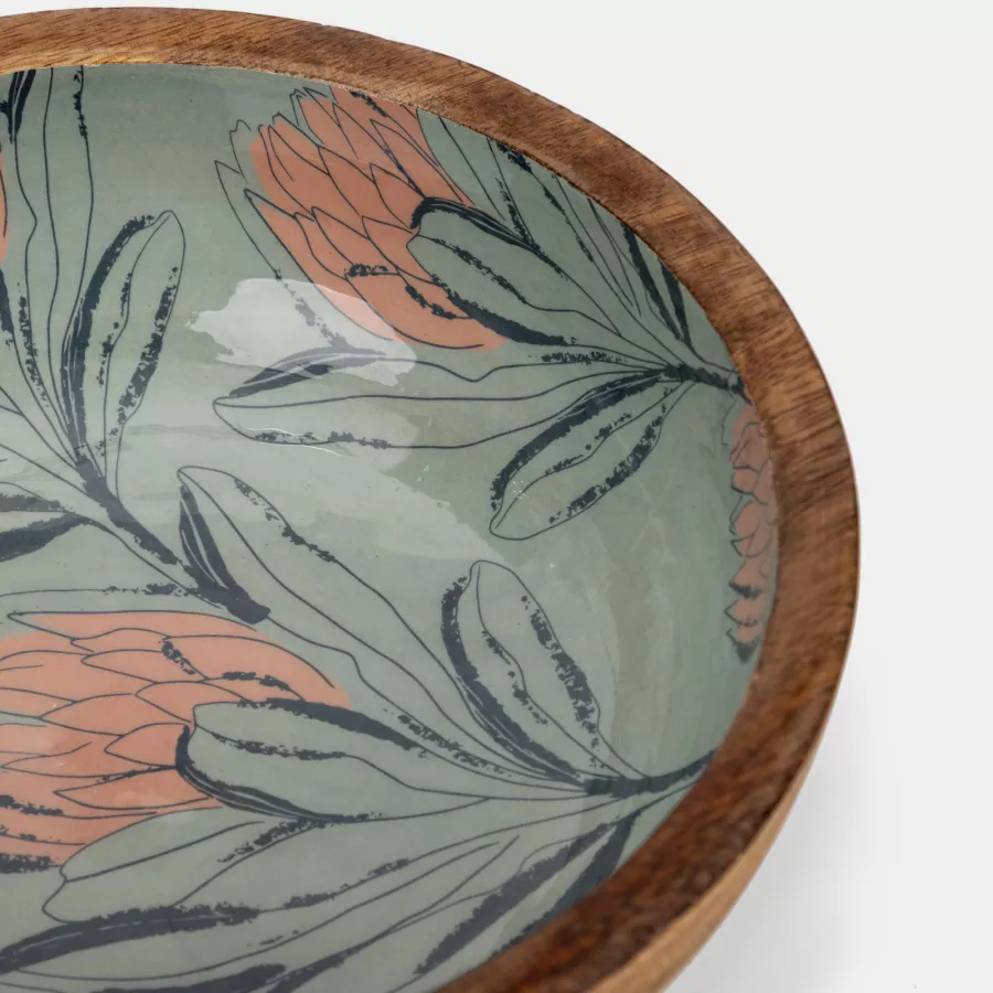 Rotfuchs Ciotola Di Legno Di Mango A Forma Di Foglia – 42 Cm – Ciotola Decorativa Artigianale Per Frutta, Design Unico