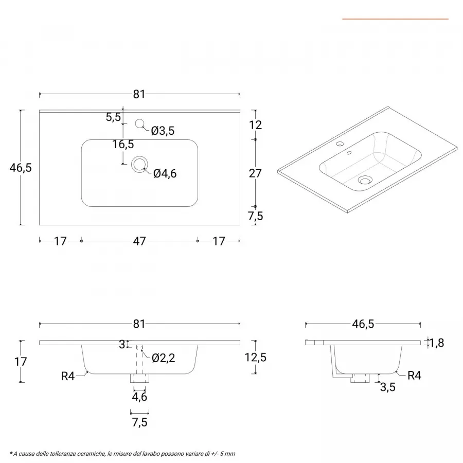 Bagno completo con mobile sospeso 80 cm blu esotico 2 ante con specchio  sanitari e miscelatori 