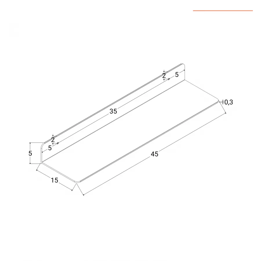 Mensola - U4022-B - Frost Design - moderno / in metallo / nero