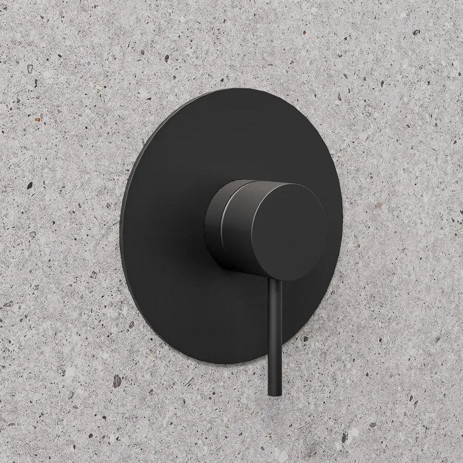 Miscelatore Doccia Incasso ERIKA - Nero Opaco, Ottone, Con Cartuccia 35mm E Piastra 11.5cm - Foto 5