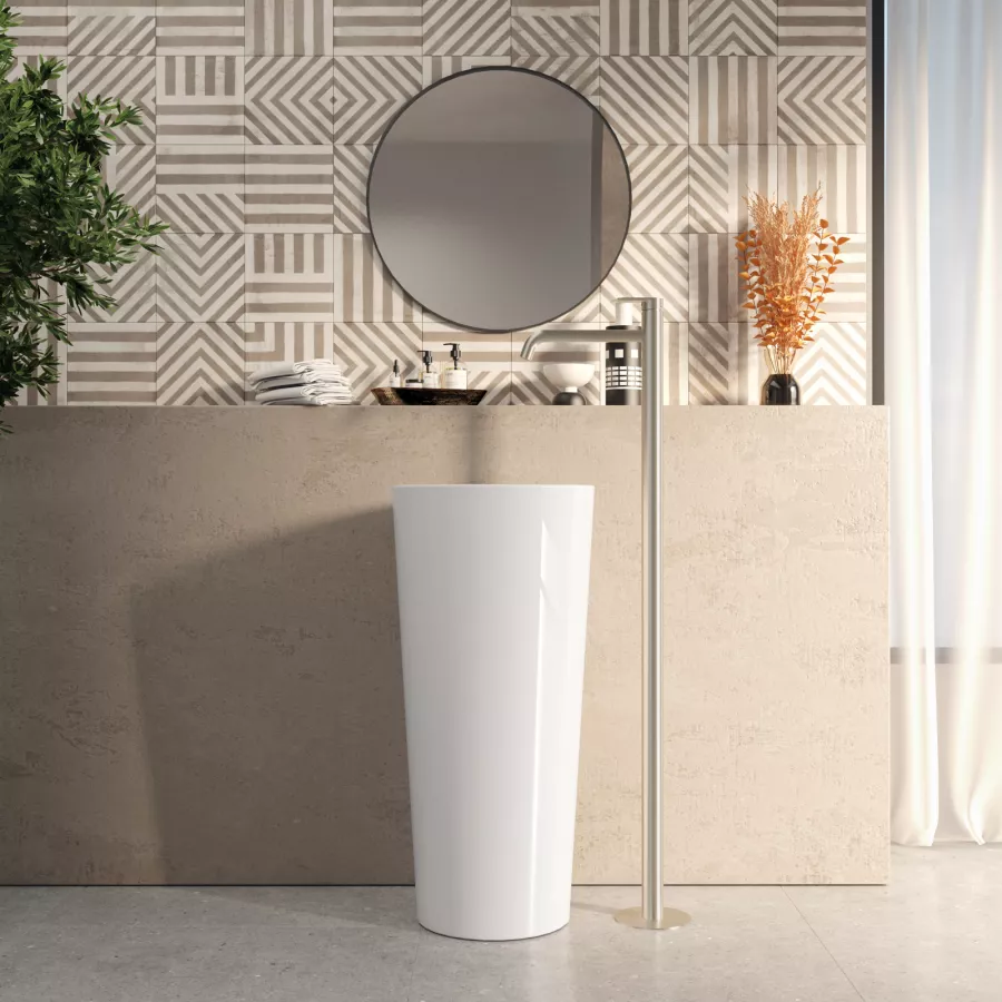 Sifone tradizionale lavabo bagno in ottone cromato