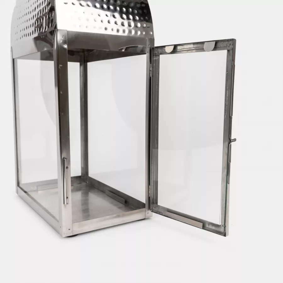 Fink EZ-Brava Lanterna In Acciaio Inox: Eleganza E Design Per La Casa, Altezza 26 Cm, Diametro 20 Cm