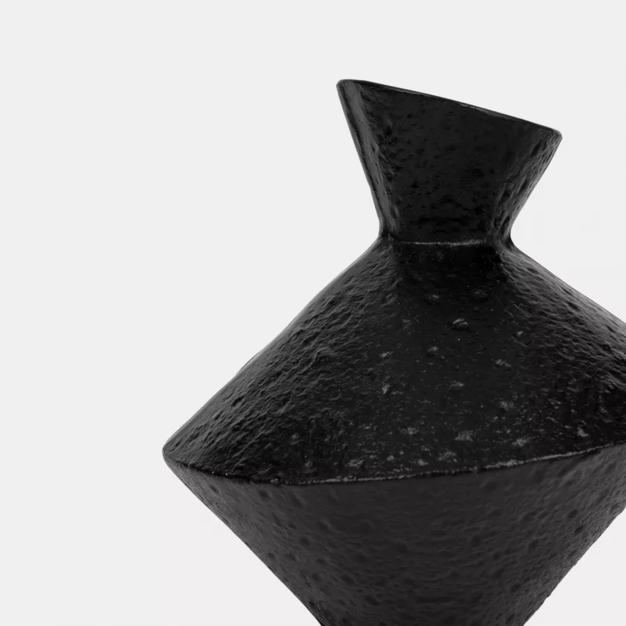 Vaso decorativo Ø 23 cm in alluminio nero