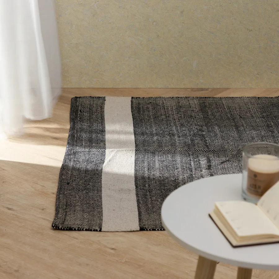 SOLEIL d'OCRE Parure de couette bicolore - Coton lavé - 220 x 240 cm - Jaune mou