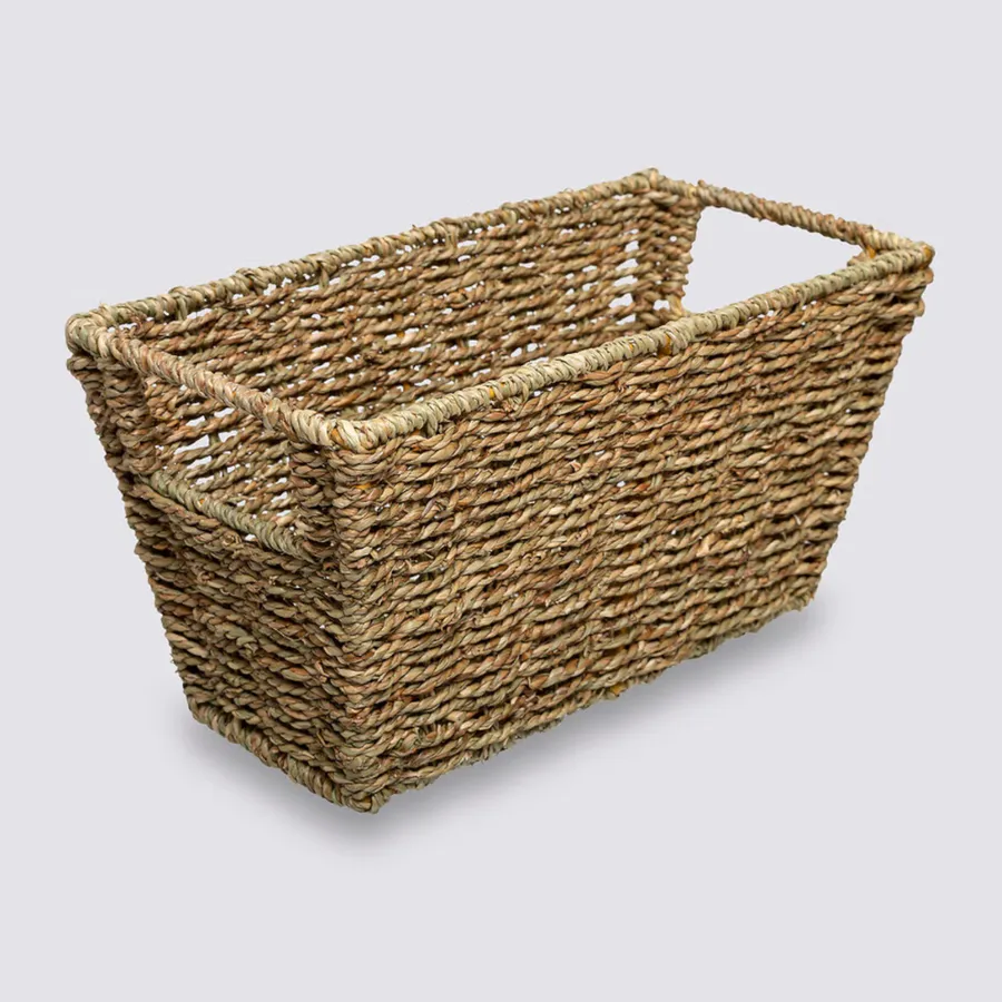 Cesto Paniere In Canna Intrecciato A Mano – Made In Italy, Artigianale, Con Manico