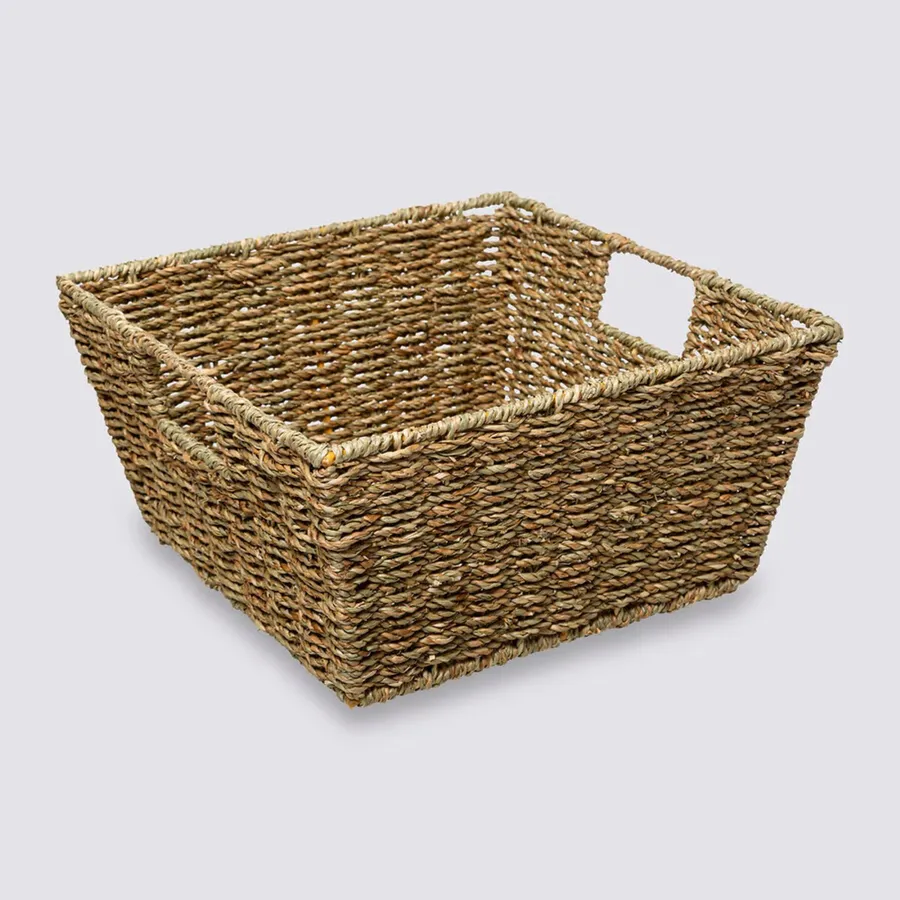 Cesto Paniere In Canna Intrecciato A Mano – Made In Italy, Artigianale, Con Manico