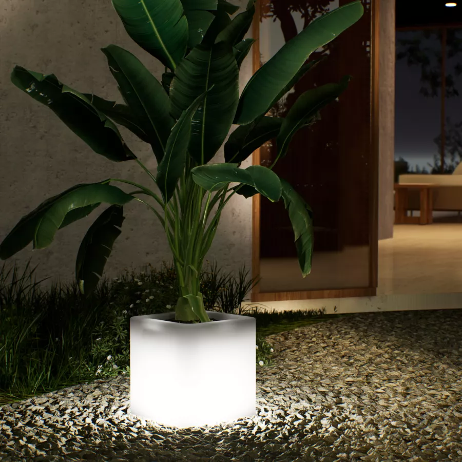 Colonna portavaso con LED