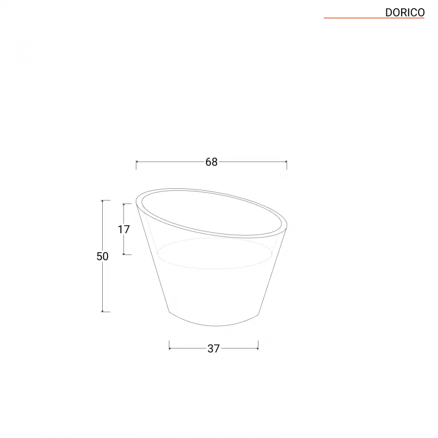 Portavaso 50x68 cm in polietilene bianco trasparente