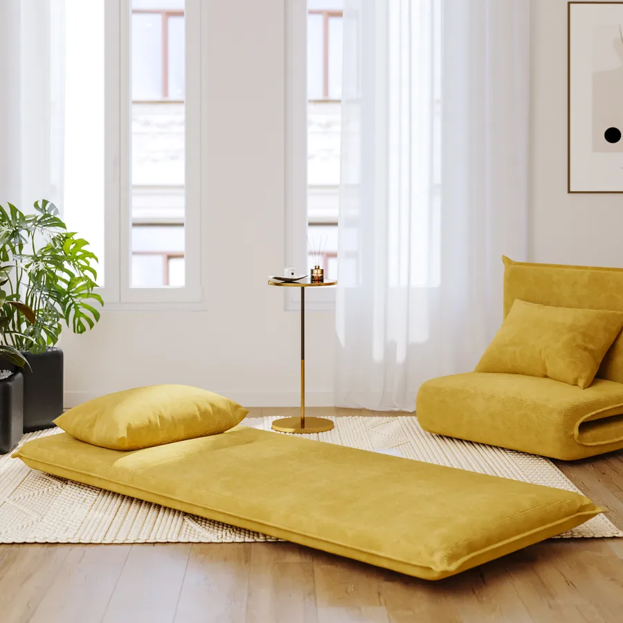 Nigoone Divano Letto Convertibile In Memory Foam | Sedia Pieghevole In Velluto A Coste Per Cameretta