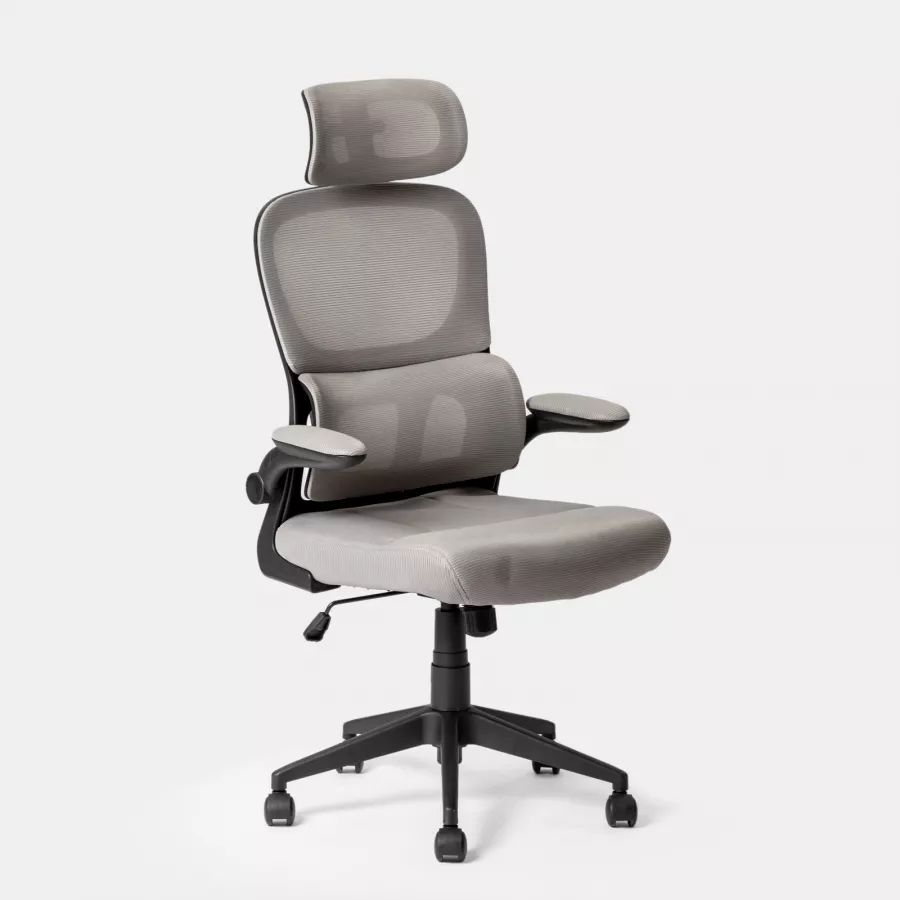 Sedia Ufficio Ergonomica Marsail In Rete – Regolabile, Con Supporto Lombare E Braccioli Ribaltabili