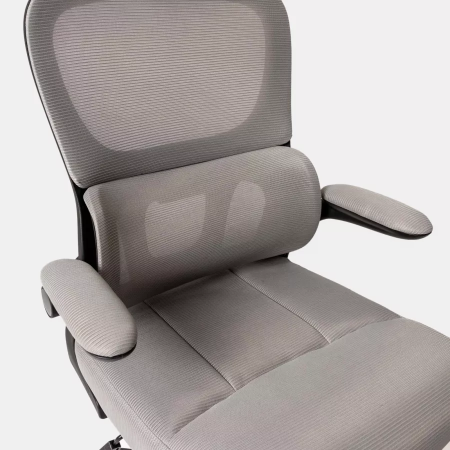 TRALT Sedia Ufficio Ergonomica Bianca - Supporto Lombare Regolabile, Braccioli Ribaltabili, Retina Traspirante, Base Metallica, Portata 150 Kg