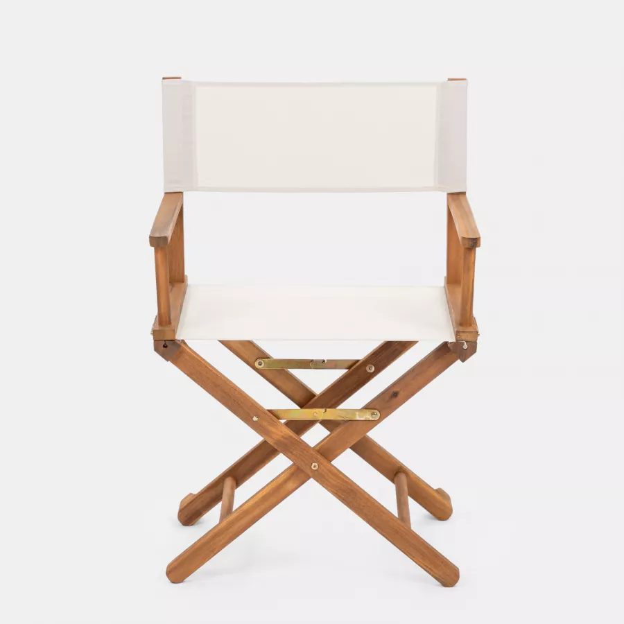 Relaxdays Set Da 2 Sedie Da Regista, Seggiola Da Campeggio E Giardino Pieghevole Legno E Stoffa Fino A 100 Kg Beige 84657813