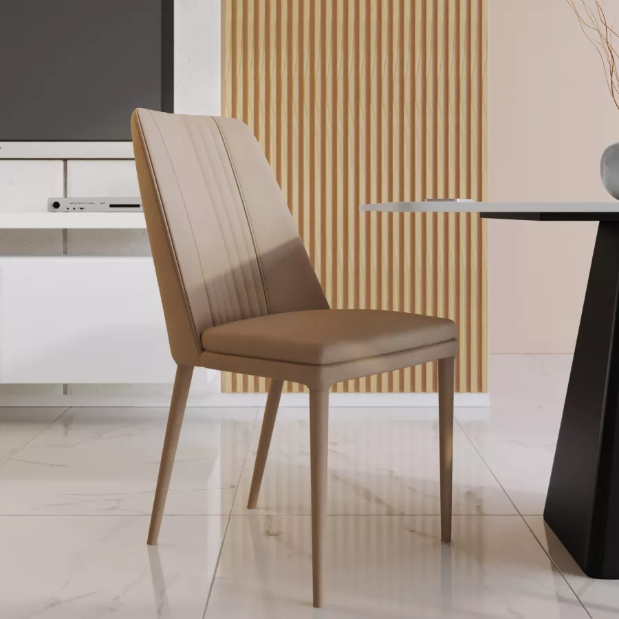 Coppia sedie moderne per cucina soggiorno Show Brown