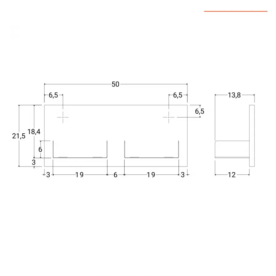 Kit boiserie assemblato rettangolo cm 50 x cm 75 colore bianco