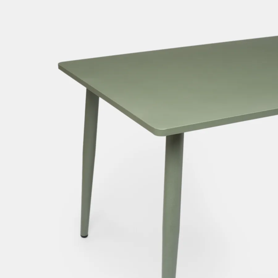 ASTIMESA Tavolo da cucina, in metallo, verde, 90 x 50 cm, esteso 140 x 50 cm