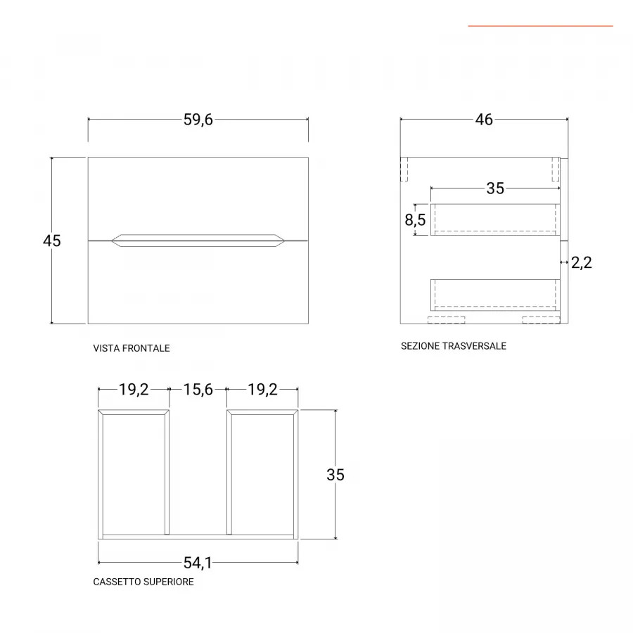 Mobile Sotto Lavabo 60x30x60 cm in Truciolato e Acciaio Bianco e Rovere –  acquista su Giordano Shop