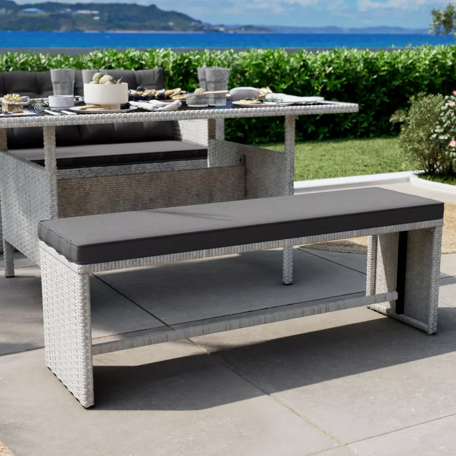 Set Tavolo Da Pranzo Sentio Con 2 Panche - 90x140cm, Antracite/Quercia Dorata | Per Cucina E Sala - Foto 7