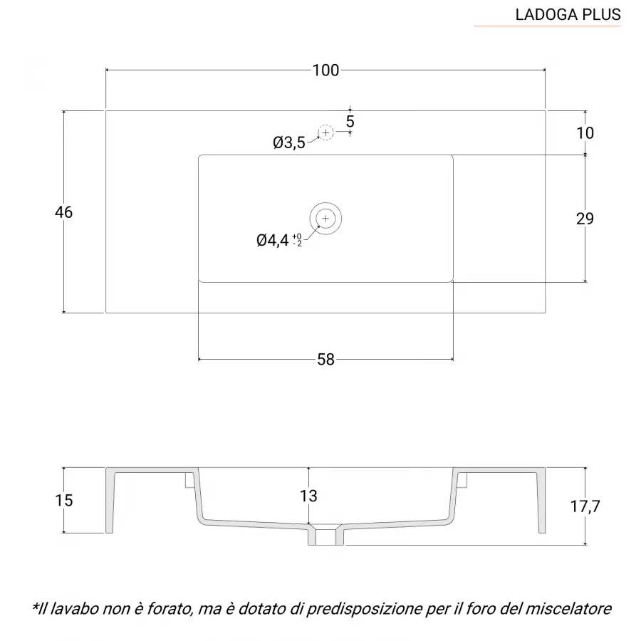 Mobile bagno sospeso 100 cm rovere deciso con top lavabo antracite