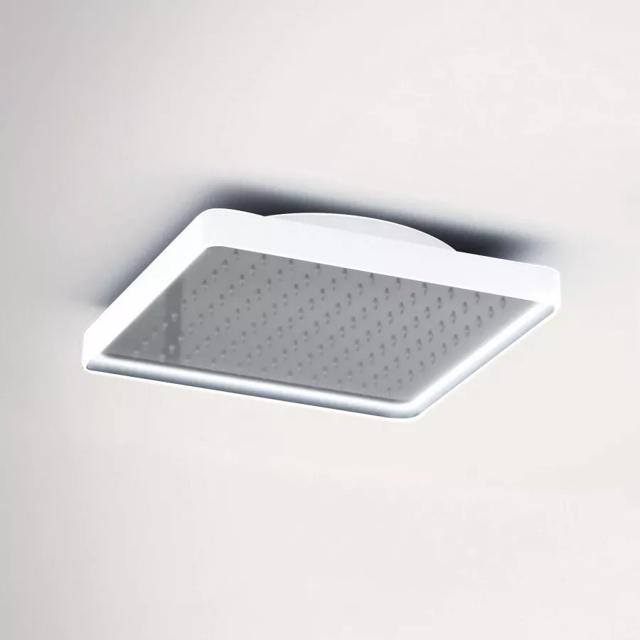 Soffione Doccia X Ad Incasso Con Cassa Bluethoot Led Bianco Rain Led