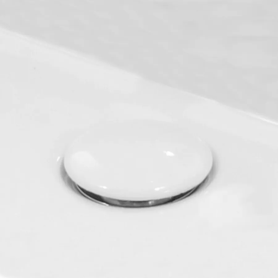Piletta Click-clack Per Lavabo Fancy – Bianca, Senza Troppo Pieno, Facile Da Installare