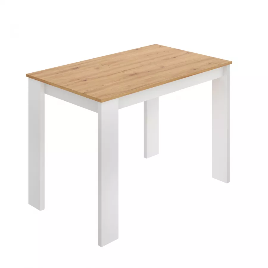 Consolle con scrivania estraibile 99x36-70 cm in legno bianco lucido -  Savage