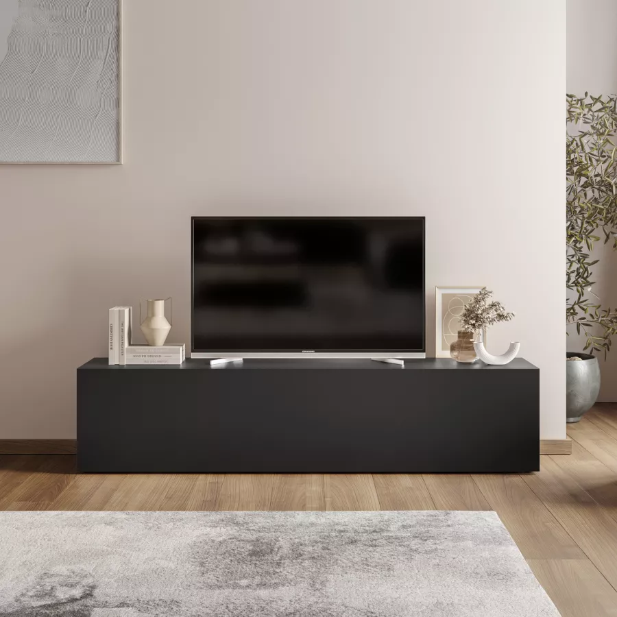 Mobile TV PIRIL noce antracite 180 cm- soggiorno decorazione