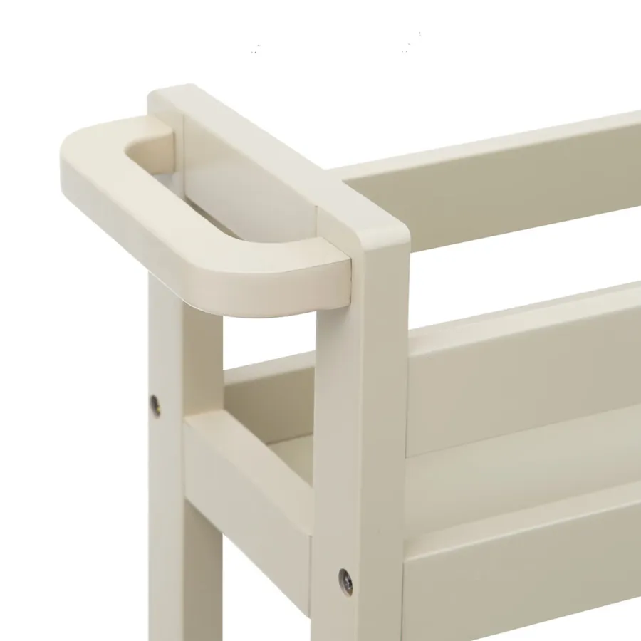 Carrello Cucina Salvaspazio HomCom - Con Ruote, Cassetto E Ripiani Regolabili Bianco - Foto 9