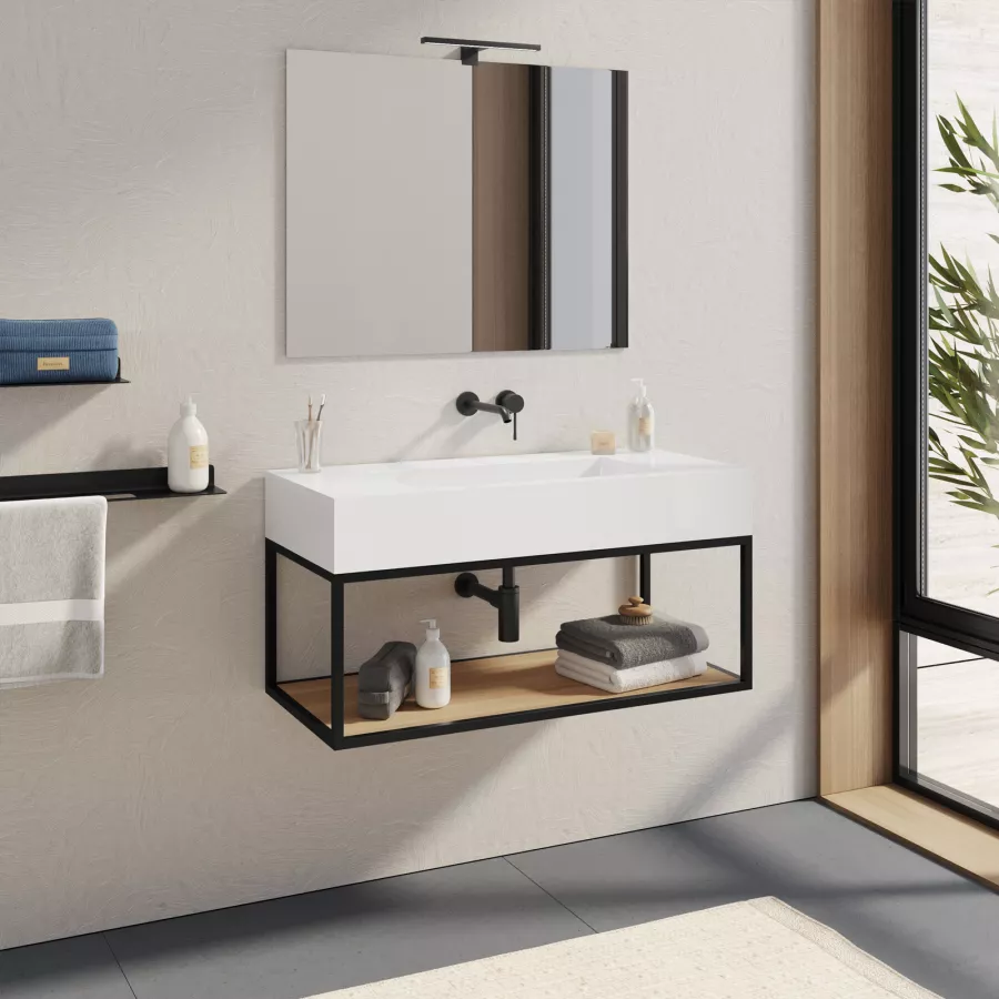 Evo - Applique per Specchio Bagno 30 CM - Fissaggio anche su