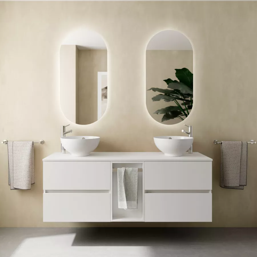 Kare Design Mobile Toletta Diva Croco, Bianco Effetto Coccodrillo, 6 Cassetti, Specchio Ribaltabile, Dimensioni 138x79.5x50.5 Cm