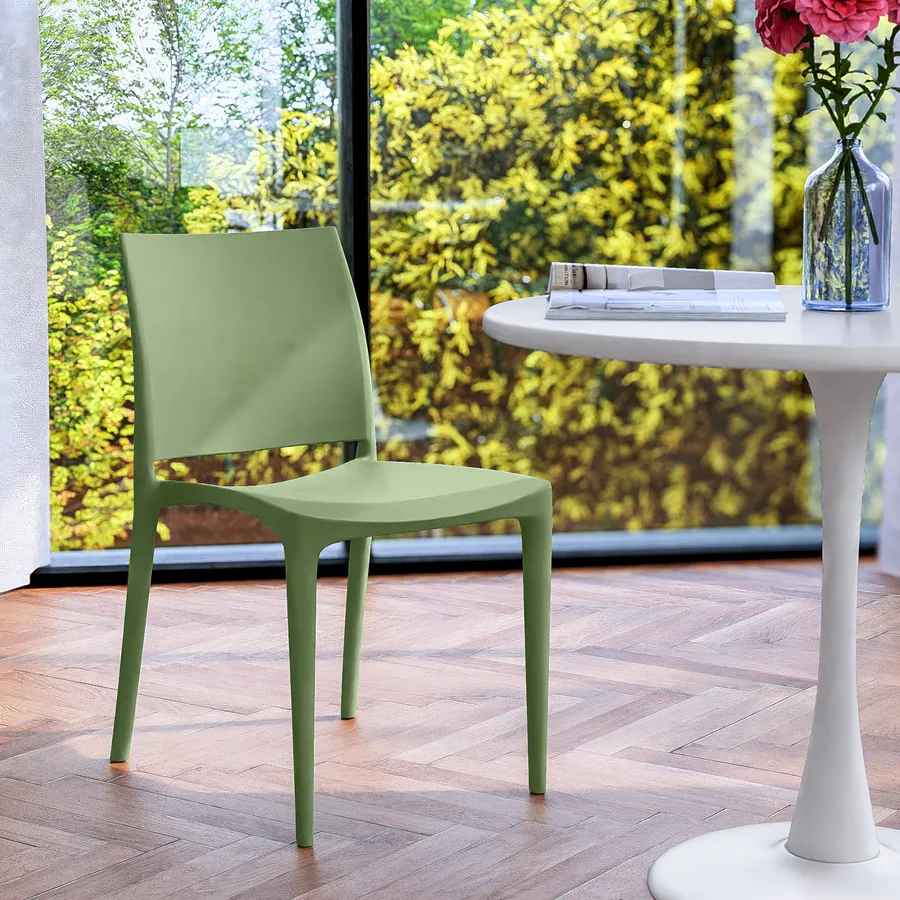 Angerer – Cuscino Per Sedia Impilabile Verde Oliva – Qualità Made In Germany Per Esterno/Interno - 3