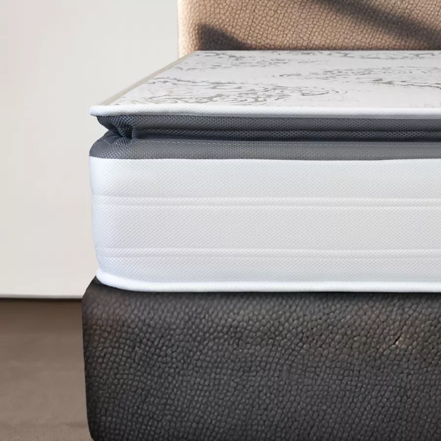 LuxiaBed Materasso Elixir 80x190 Cm – Molle Insacchettate E Memory Foam, Doppio Viscoelastico, Altezza 26 Cm, Ipoallergenico, Prodotto In Spagna