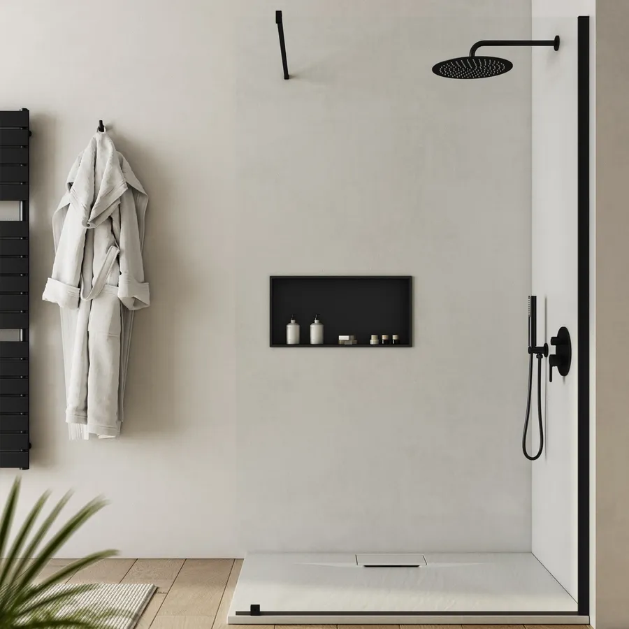 OUGOO Nicchia Doccia Incasso Trimless 60x30 Cm | Doppio Ripiano In Acciaio Inox 304 | Finitura Argentata Senza Giunture