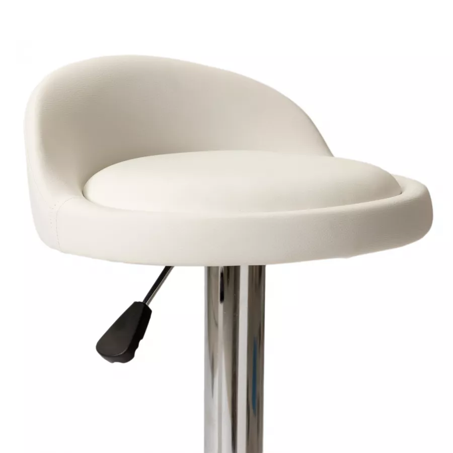 Sgabello Da Bar Pieghevole Spetebo - Portata 100 Kg, Seduta Plastica Bianca, Altezza 70 Cm - Foto 3