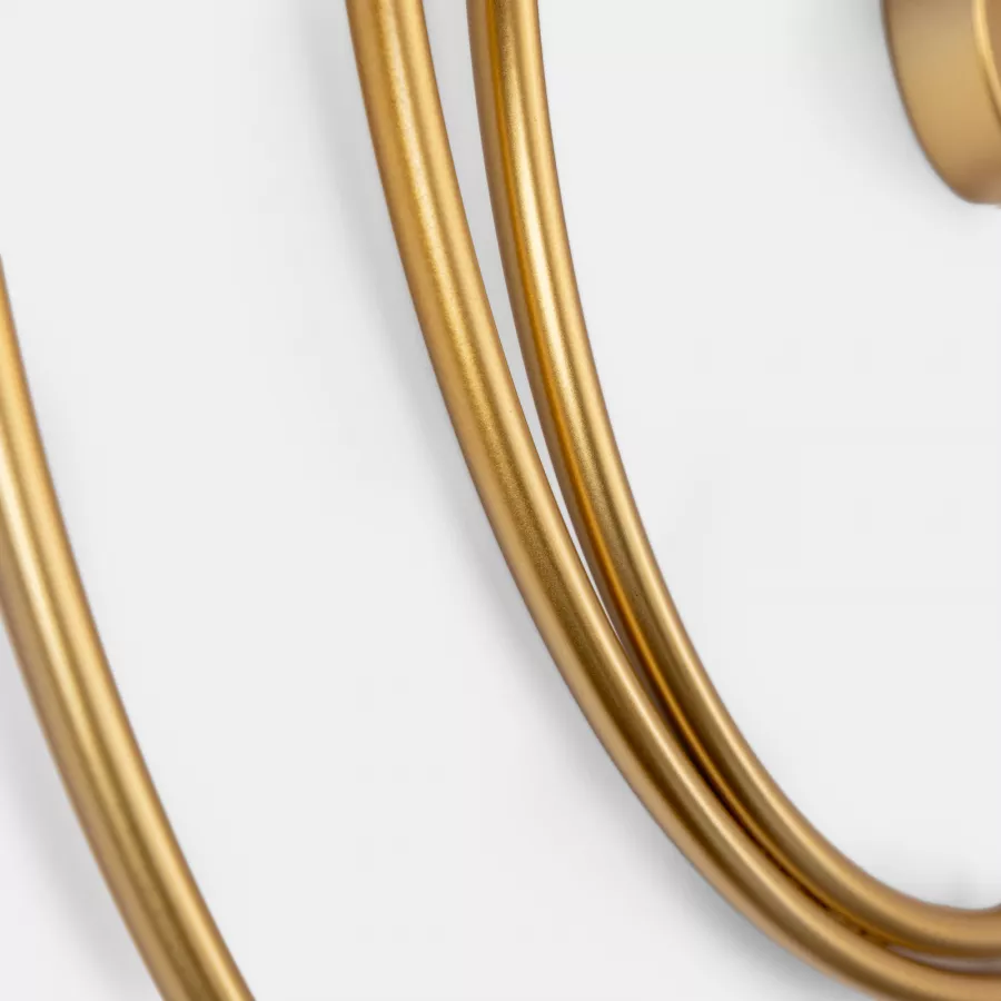 Orologio da parete Ø 60 cm in metallo finitura oro con cerchi concentrici