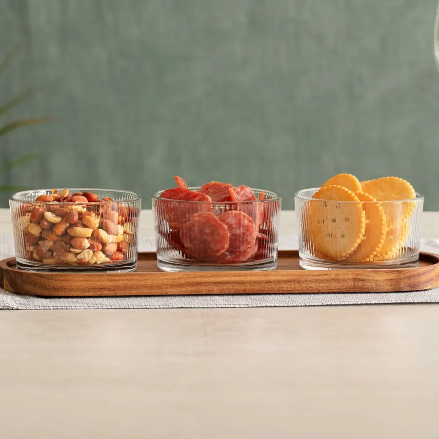 Set di sottobicchieri in legno vintage / Set di 6