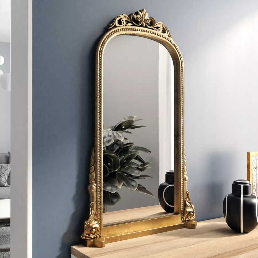 Specchio in stile barocco 61x100 cm con cornice oro antico - Matisse