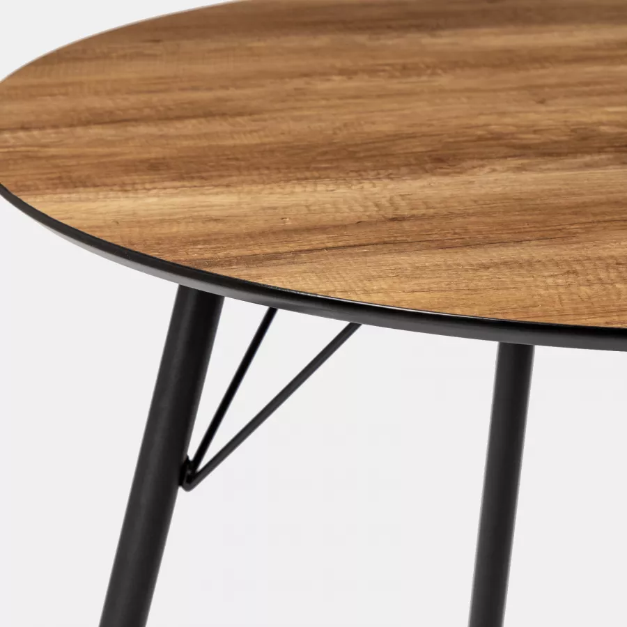 Shally Dogan Tavolo Rotondo per Sala da Pranzo e Cucina Diametro 120 cm con Gambe in