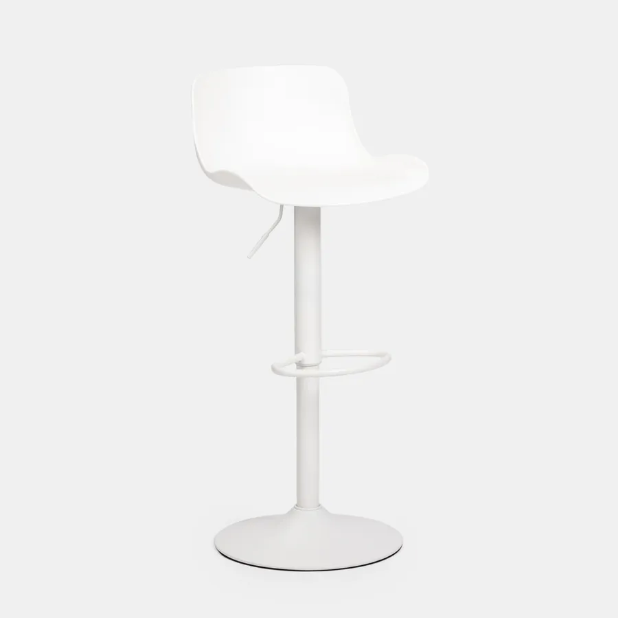 Set 2 Sgabelli Cucina Moderni In Polipropilene - H 66cm, Bianco, Made In Italy - Foto 9