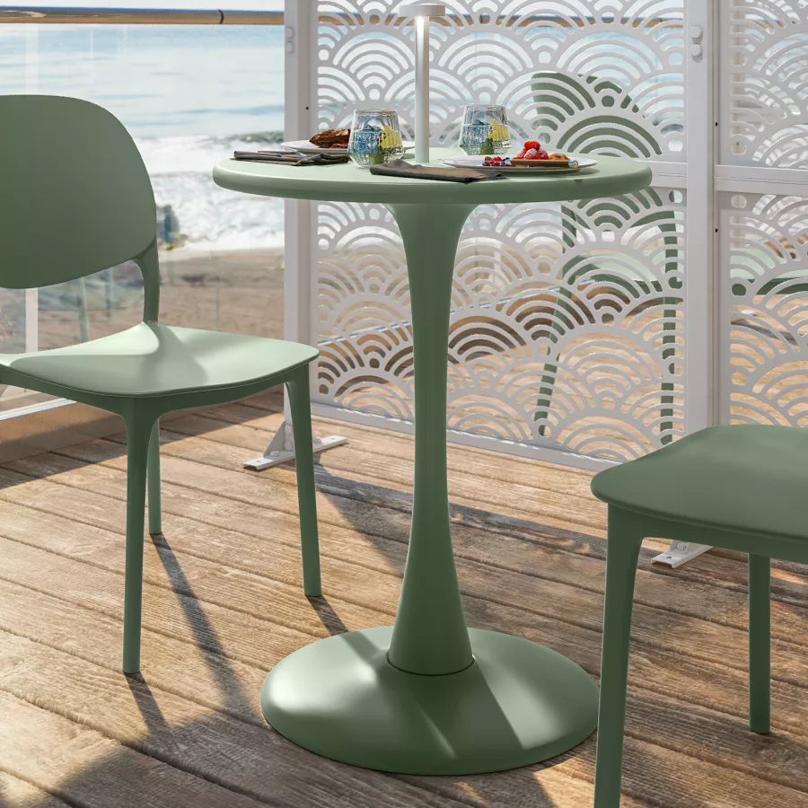 Tavolo Tulipano Rotondo LIUNA 60/70/80 Cm – Piano In Marmo Sinterizzato E Base Metallo, Design Moderno Per Cucina E Soggiorno - 2