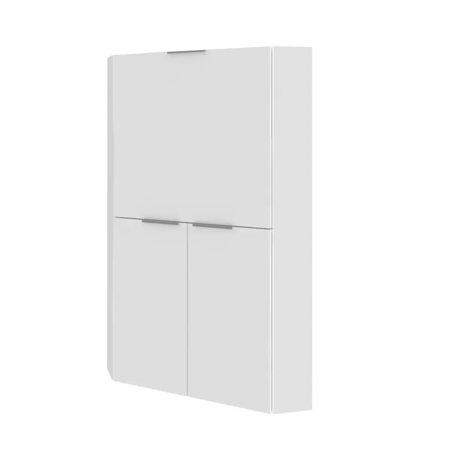 HLFURNIEU Scrivania Piccola, 80 x 40 cm Scrivania Ufficio con Borsa Portaoggetti, Tavolo da Lavoro per Ufficio Domestico, Soggiorno, Piccoli Spazi, Struttura Metallica, Grigio Chiaro