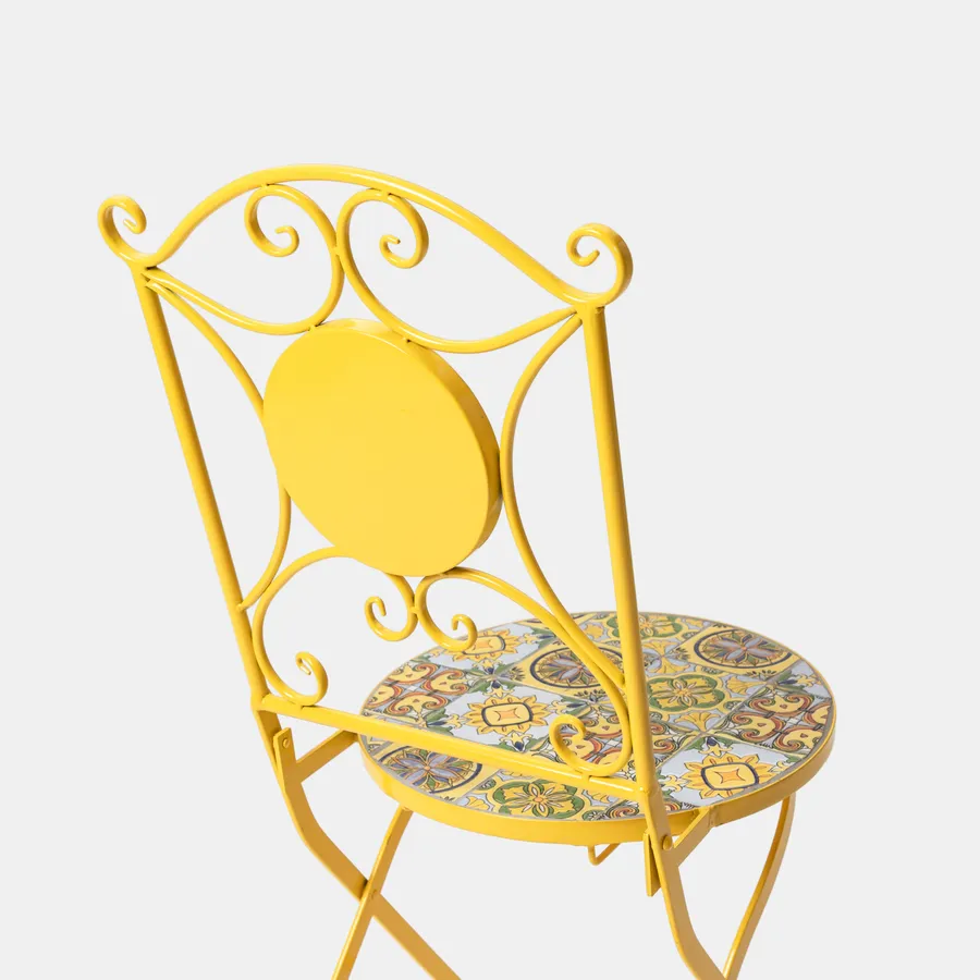 Set di 2 sedie pieghevoli, materiale HDPE, colore bianco