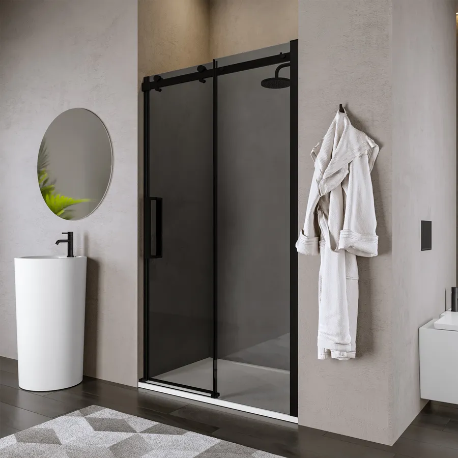 Porta Doccia Scorrevole Per Nicchia - Vetro Temperato 6mm Anticalcare H195 Cm - Foto 8