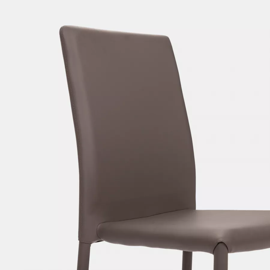 Set 4 sedie moderne in ecopelle bianche, grigie o tortora - Dora