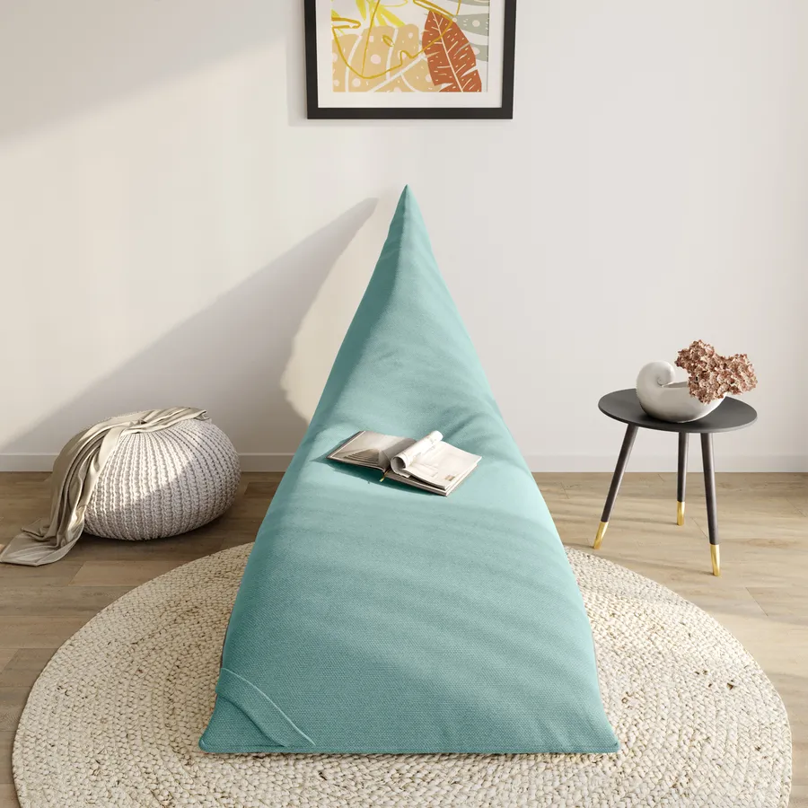 Sacca per poltrona pouf in tessuto olefin verde acqua Baku - Main Image