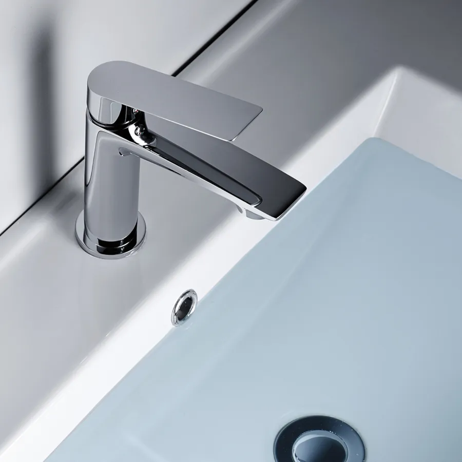 Miscelatore Lavabo Bristan Opus - Cromato - Con Flessibili E Sifone Inclusi