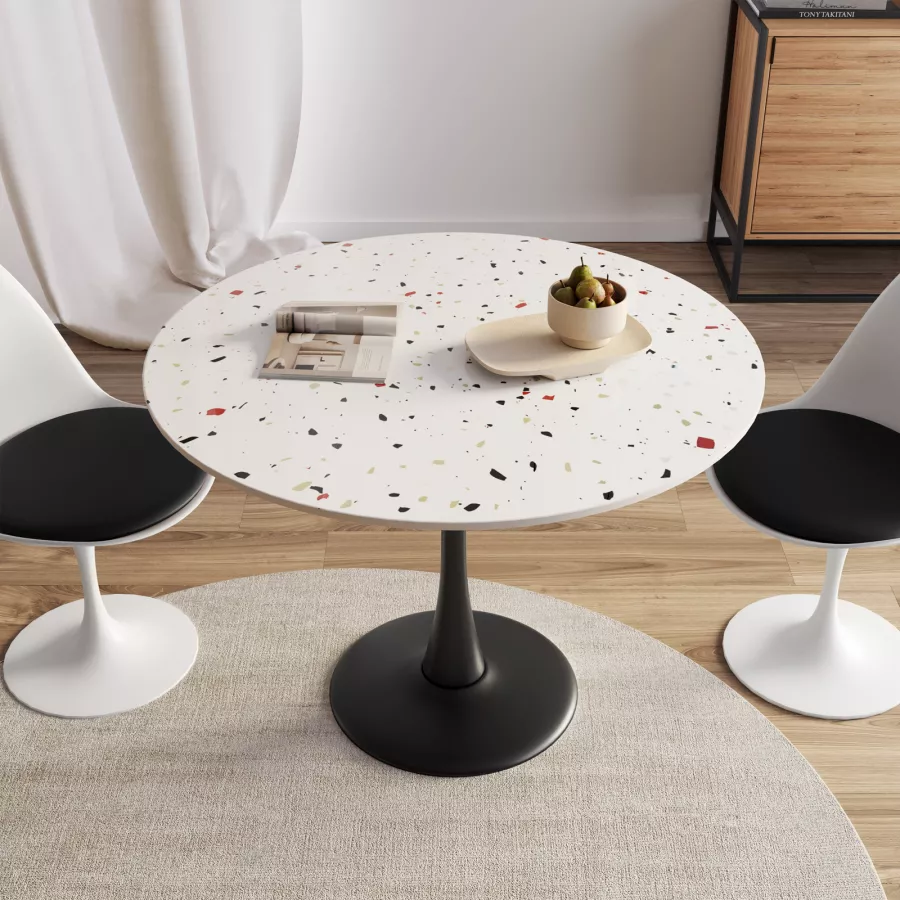Whitefurze Set 4 Vasi Rotondi In Plastica Stile Veneziano - 24 Cm, Colore Terracotta, Per Interni/Esterni