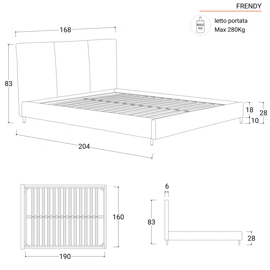 Armadio 237x210h cm con specchio e 2 ante scorrevoli bianco - Rufus