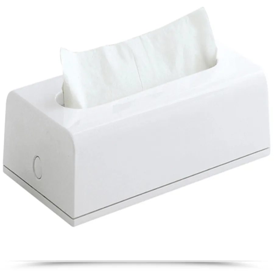 Scatola porta fazzoletti quadrata moderna in pelle PU impermeabile per comodino scrivania da bagno 1 pz nero | Leroy Merlin